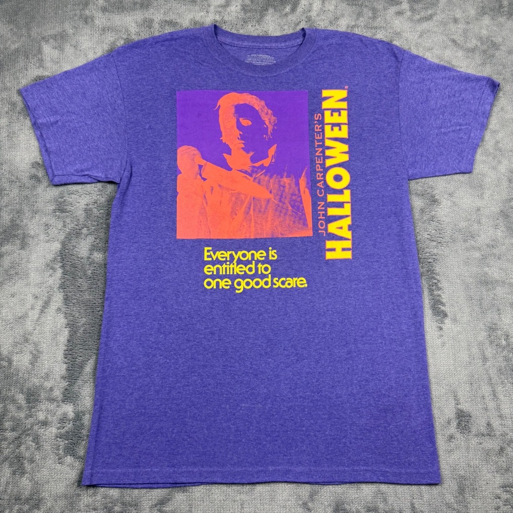 John Carpenter's Halloween Michael Myers Graphic T-Shirt Purple Mens Medium